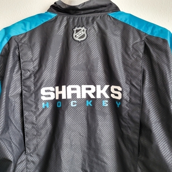 Reebok NHL sharks hocket kineticfit jacket Size M Lightweight Windbreaker - Picture 5 of 13